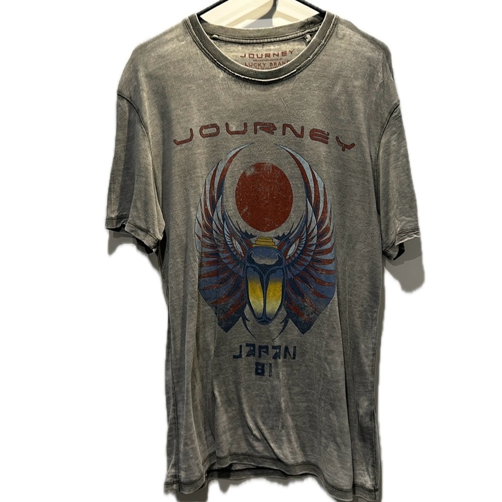 Journey Graphic Band Tee - Gray Vintage Wash